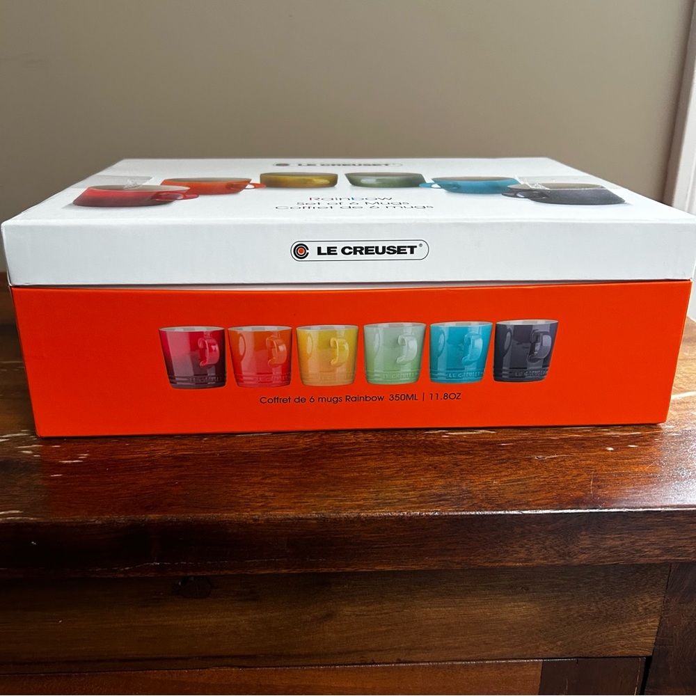 Le Creuset Rainbow Mug Collection - Set of 6. New in Box - Picture 5 of 7